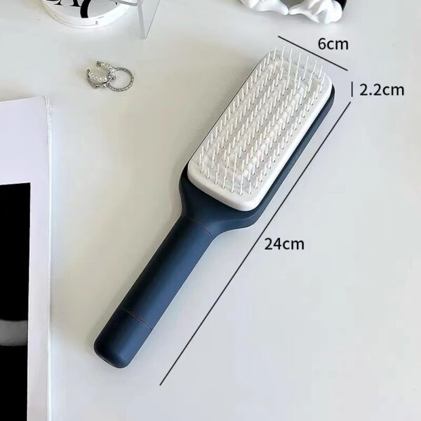 4 In 1 Self Cleaning Hair Brush New Self-Cleaning Anti-Static Massage Comb Scalable Rotate Lifting Self Cleaning Hairbrush - Image 4