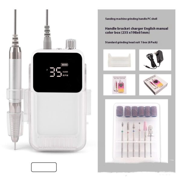 Brushless Nail Polishing Machine Charging Portable - Image 2