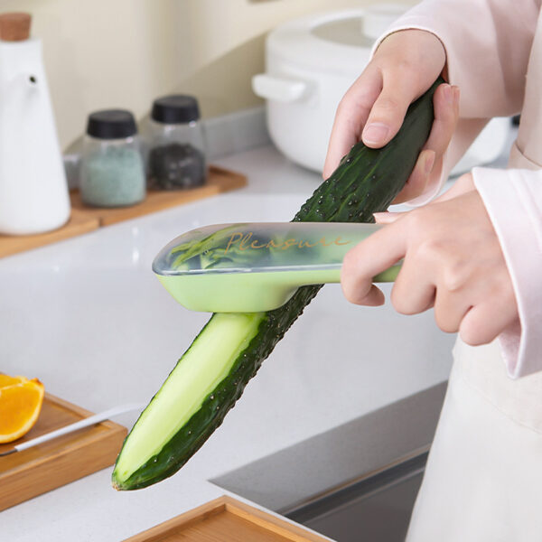 Storage Type Peeling Knife Potato Cucumber Peeler With Storage Tube Apple Fruit Vegetable Scratcher Household Kitchen Gadge - Image 2