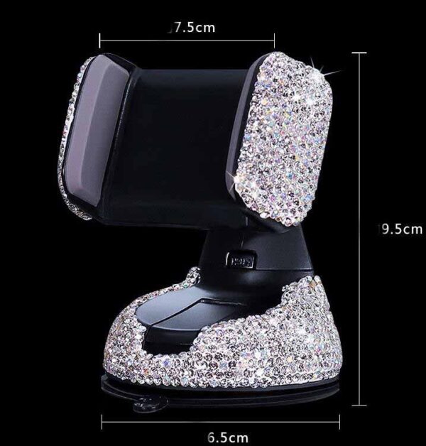Multifunctional Air Outlet Diamond-encrusted Car Phone Holder - Image 2