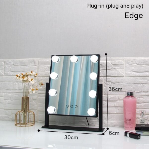 Household Desk Makeup Mirror Desktop LED Light Dressing Mirror - Image 2