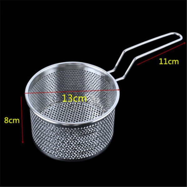 Stainless Steel Fryer Frying Basket Punching Colander Strainer Spoon - Image 6