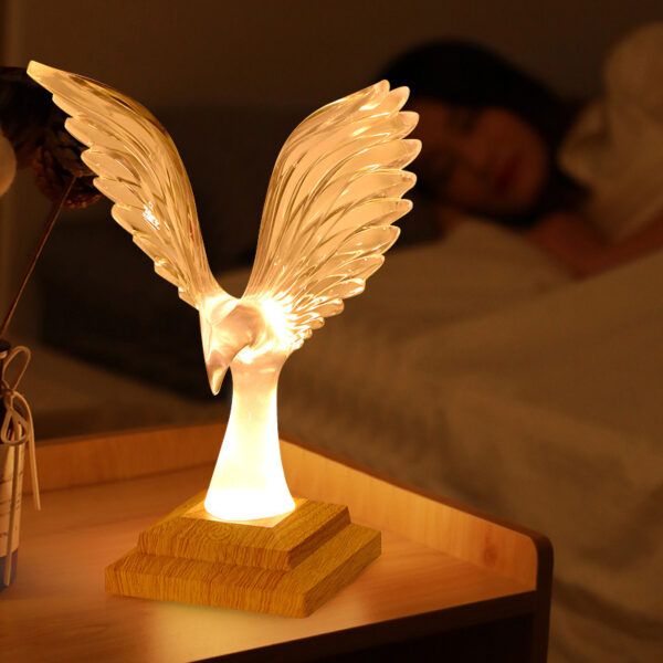 Crystal Eagle Desk Lamp Wireless Charging Touch Ambient Light - Image 2