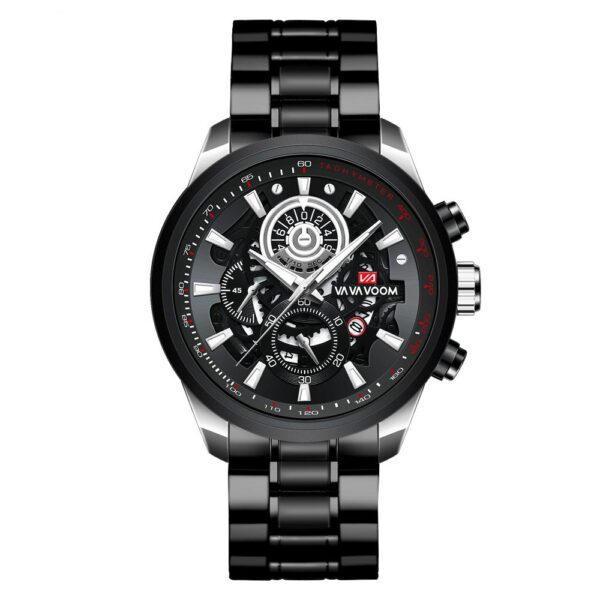 Quartz Watch For Men Black Gold Man Business Non Automatic Machine - Image 8