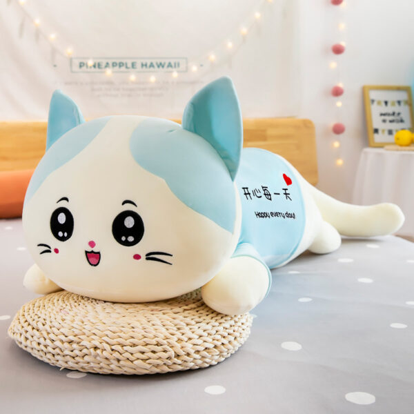 Cute Cat Plush Toy Sofa Cushion Long Throw Pillow - Image 3