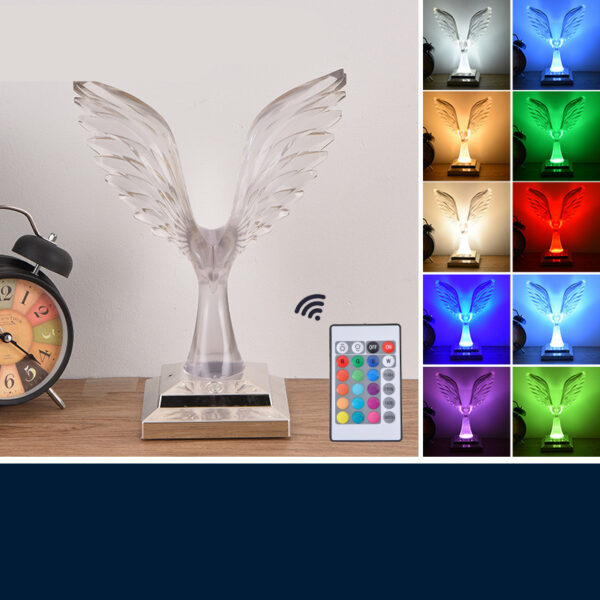 Crystal Eagle Desk Lamp Wireless Charging Touch Ambient Light - Image 9