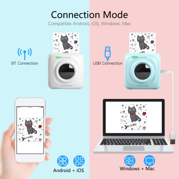 Pocket Portable Label Printer Home Bluetooth Thermal Sticker Smart - Image 4