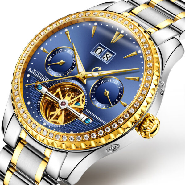 Men's Watch Automatic Mechanical Watch Hollow Waterproof Fashion Luminous Wrist 8731 - Image 3