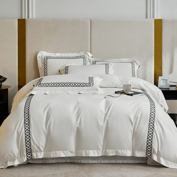 120 Pillow Cotton Four Piece Luxury Pure Cotton Duvet Cover - Image 4