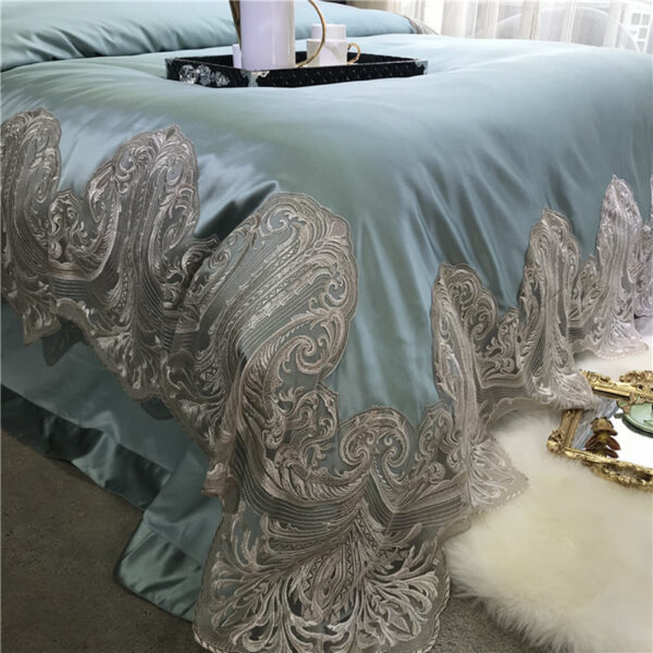 Cotton Four-piece Cotton Long-staple Cotton Bedding Lace Silk Cotton Quilt Cover - Image 4