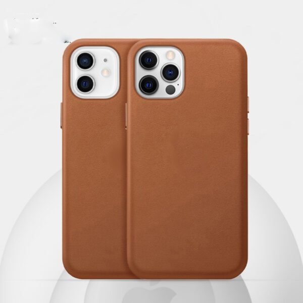 Real Cowhide Phone Case Leather Animation Magnetic Vibration - Image 3