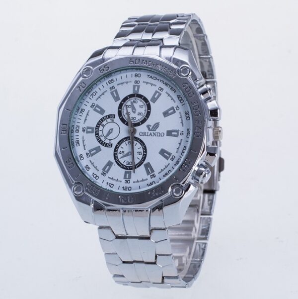 Fashion Silver Stainless Steel Mens Watches Top Brand Luxury Watch Men Sport Clock Man Casual Wristwatch Relogio Masculino - Image 4
