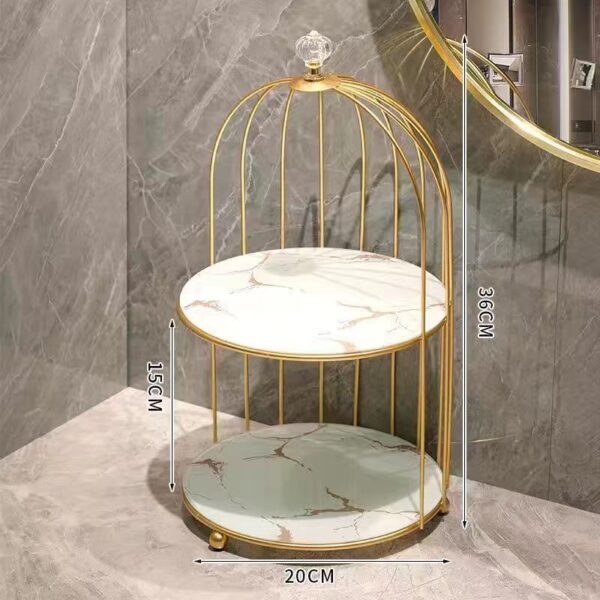 Bathroom  Toilet Light Luxury Desktop Comb Cosmetic Shelf - Image 5