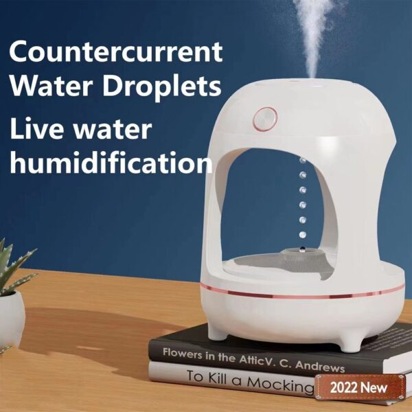 Anti Gravity Levitating Water Drops Humidifier Water Fountain LED Night Light Air Purification Atomization Desk Decorate Lamp - Image 2