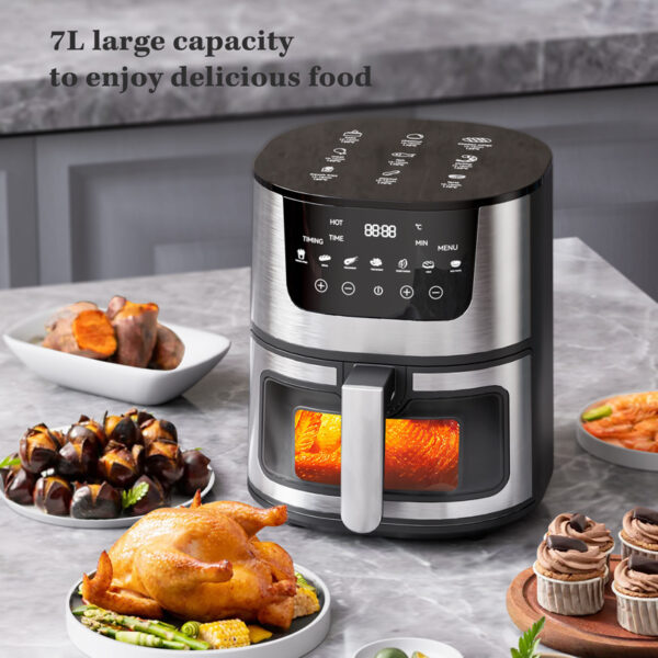 Stainless Steel Smart Visual Air Fryer Household Oven - Image 3