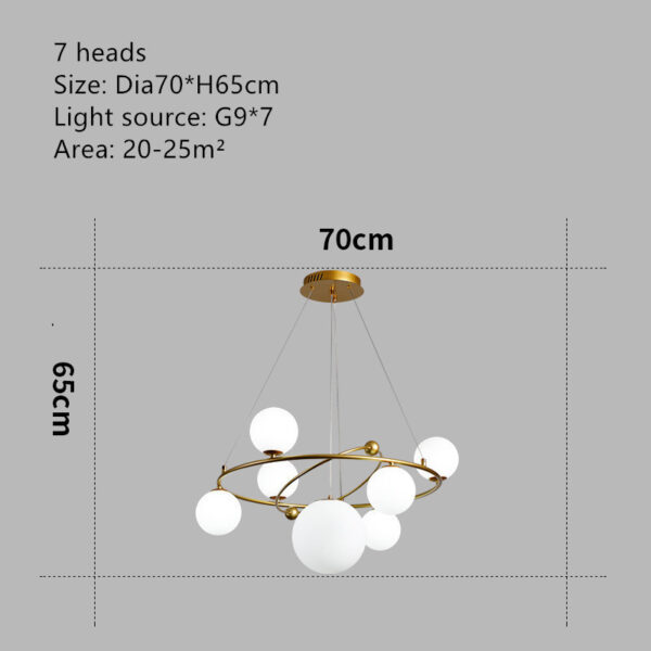 Modern Minimalist Children's Dining Room Personality Creative Fashion Chandelier - Image 5