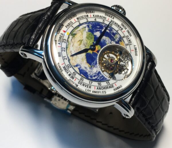 3D Globe Tourbillon Round Watch Fashion - Image 2