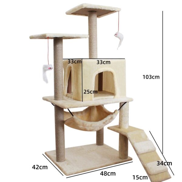 Cat Climbing Frame Scratching Post Sword Tree Climbing Toy - Image 6