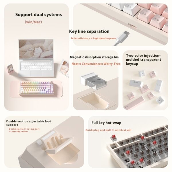 Creative Color Gaming Home Office Keyboard - Image 2