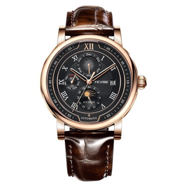 Men's Waterproof Moon Phase Automatic Mechanical Watch - Image 7