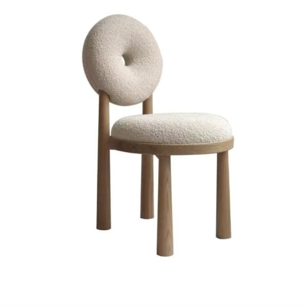 Berber Fleece Chair Home Dining Room Dining Chair Nordic Designer Chair Armchair Desk Chair Make-up Chair Cosmetic Chair - Image 3