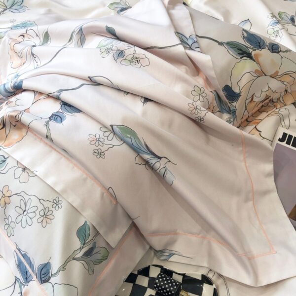 Satin Long-staple Cotton Pastoral Flowers Digital Printed Quilt Cover - Image 5