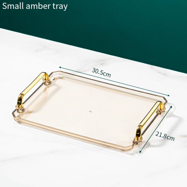 High-end Tray Household Rectangular Tea Cup Plastic Plate - Image 6