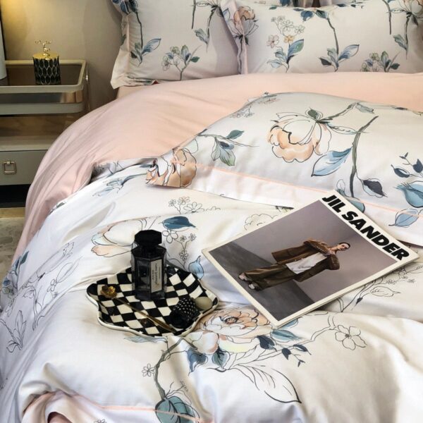 Satin Long-staple Cotton Pastoral Flowers Digital Printed Quilt Cover - Image 3