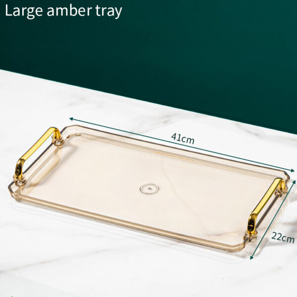High-end Tray Household Rectangular Tea Cup Plastic Plate - Image 7