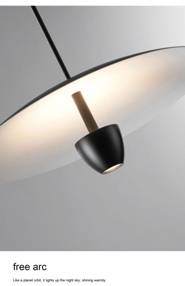 Modern Minimalist Dining Room Chandelier Nordic Minimalist Bedroom Bedside Chandelier Black - Image 8