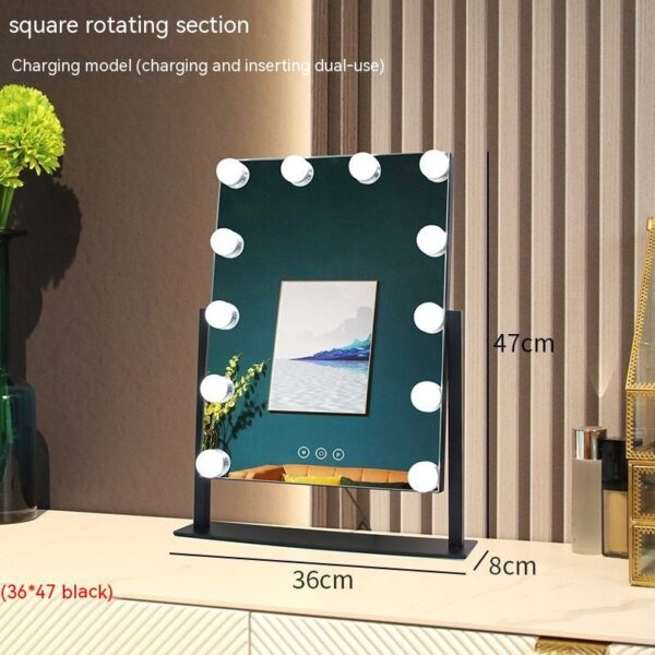 Household Desk Makeup Mirror Desktop LED Light Dressing Mirror - Image 9