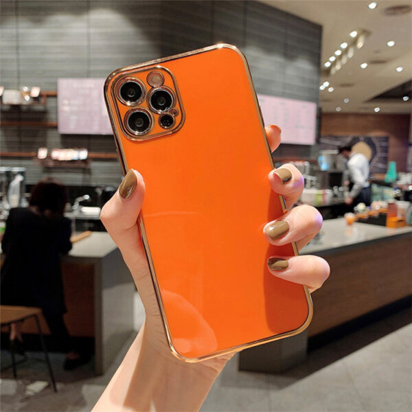 Luxury Solid Color Electroplating Mobile Phone Case All-inclusive Creativity - Image 2