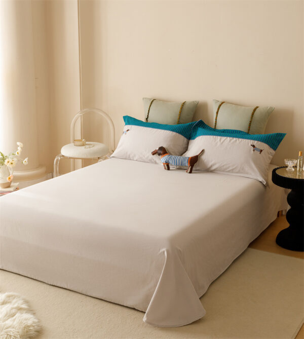 120 Brushed Four-piece Set Embroidered Cotton Quilt Cover Bedding - Image 8