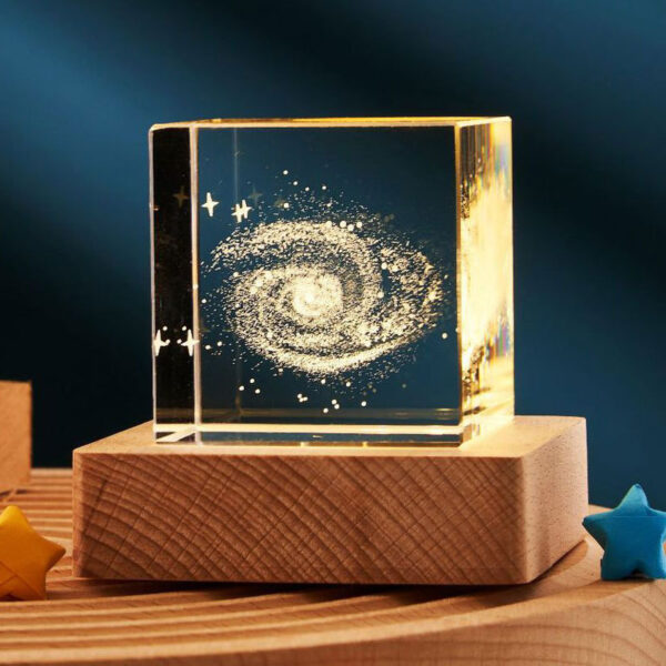 3D Transparent Crystal Cube Desktop Decoration Small Night Lamp Bedroom Home Decor For Kids Party Children Birthday Gifts - Image 4
