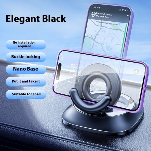 Magnetic Phone Holder With Vacuum Suction Foldable Adjustable Car Mount Magnetic Bracket Suction Nonslip For Busy Commuters - Image 4
