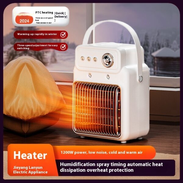 1200W 2 In 1 Efficient Room Heater Humidifying Table Heater Overheating Protections Heater Indoor Heater Suitable For Offices - Image 5