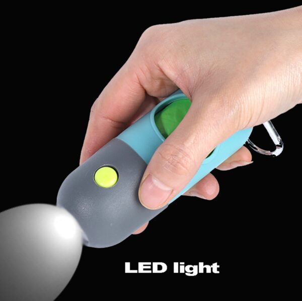 LED Pet Waste Bag Dispenser With Light Capsule Dog Toilet Picker Pets Supplies Portable Garbage Bags Organizer - Image 2