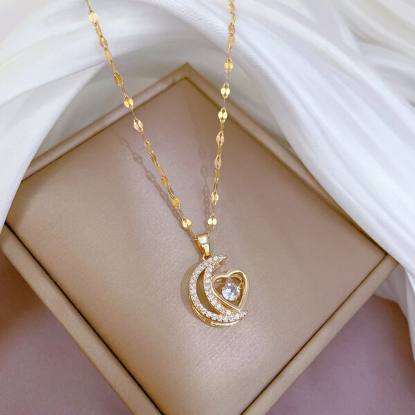Stainless Steel Starry Sky Planet Astronaut Necklace For Women Light Luxurious Temperament Star Metal Chain Jewelry Gift - Image 10