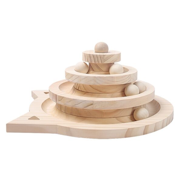 Toy Solid Wood Turntable Self-Hi Cat Teaser - Image 5