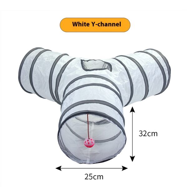 White Cat Tunnel Rolling Dragon Pet Toy Supplies - Image 8