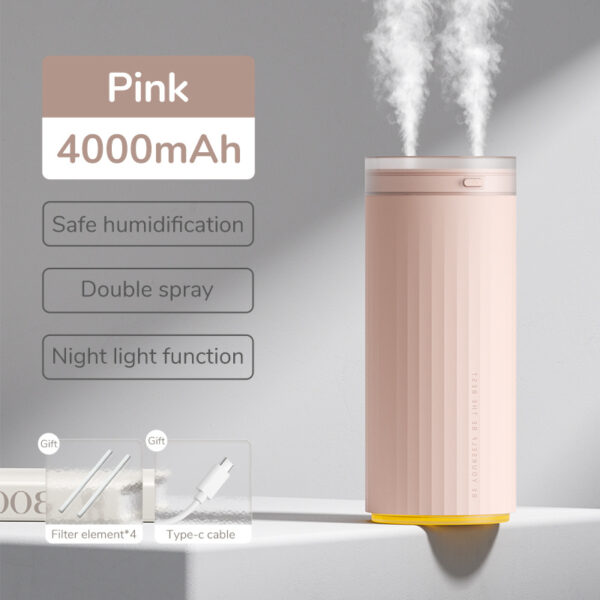 Small Humidifiers 500ml Desk Humidifier Night Light Function Quiet Operation Electric Aroma Diffuser Air Car Humidifier - Image 7