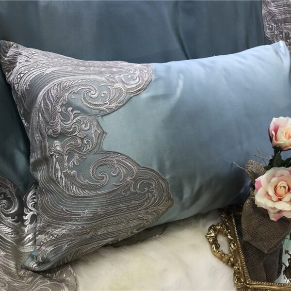 Cotton Four-piece Cotton Long-staple Cotton Bedding Lace Silk Cotton Quilt Cover - Image 5