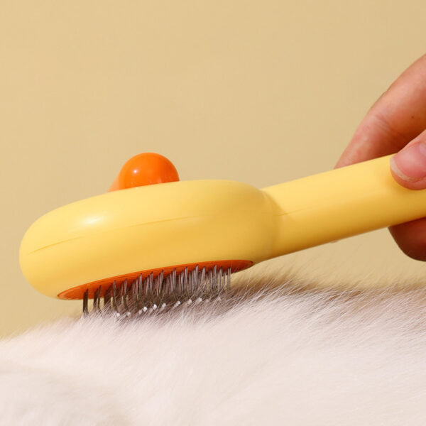 Small Yellow Duck Comb For Cat, Comb Brush For Cat, Dog, Needle, Pet Hair, Open Section, Special Brush, Floating Hair Removal Device - Image 4