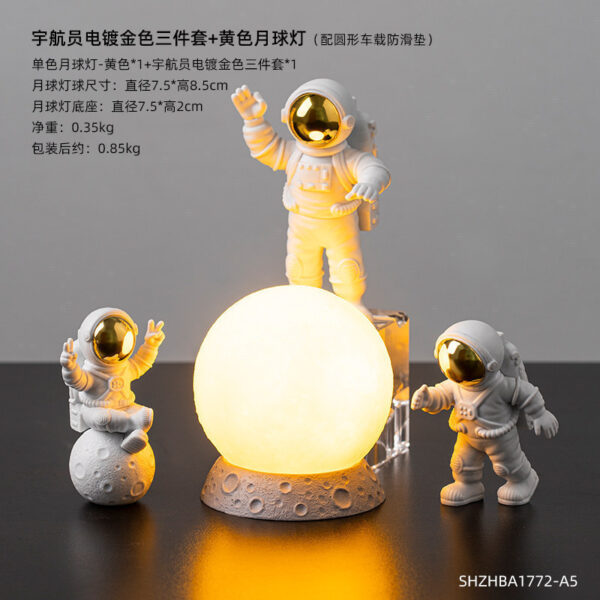 Spaceman Astronaut Moon Night Light Cute Car Decoration - Image 2