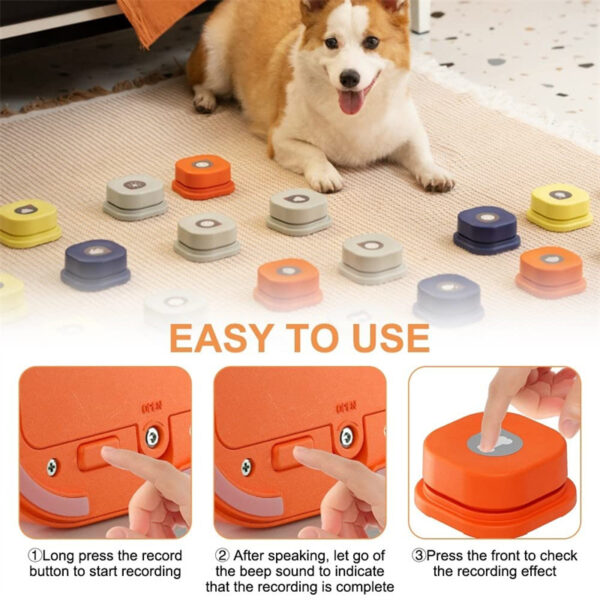 4 Colors Pet Communication Button One-click Prevent Physical Inactivity Recordable Dog Talking Button Toy Cat Toy Pet Products - Image 4