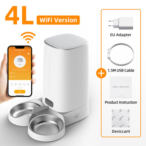 4L Automatic Pet Feeder Cat Food Dispenser Accessorie - Image 9