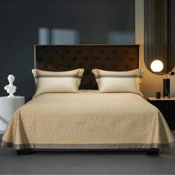 160 Double-strand Long-staple Cotton Color Block Embroidery Bedding - Image 4