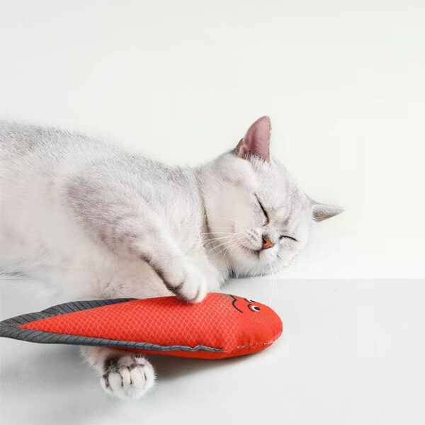 New Cat Toy Ringing Paper Fish Catnip Pet Plush Pillow - Image 3