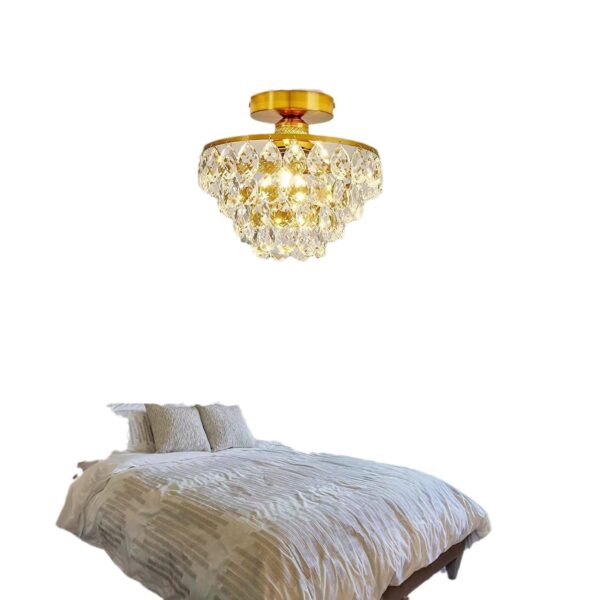 American Light Luxury Crystal Lamp Dining Room Bedroom Entrance - Image 5