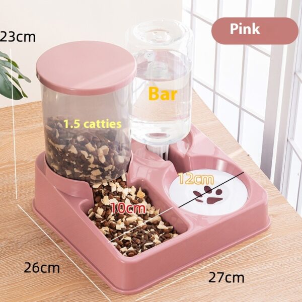 Automatic Pet Feeder Water Dispenser Integrated Cat Food Holder Bowl Double Bowl Drinking Bowl Pet - Image 7